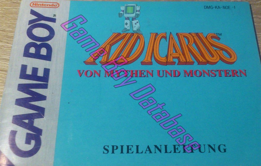 Kid Icarus Von Mythen und Monstern NOE-1 Front of the booklet