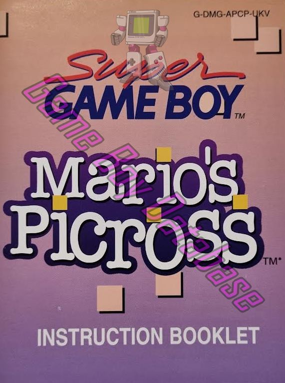 Mario's Picross UKV Posters