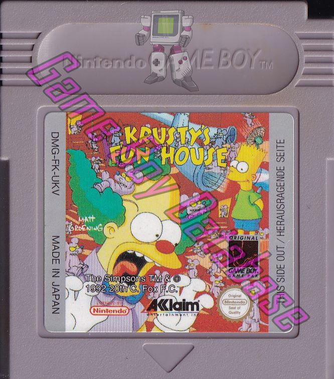 Krusty's Fun House UKV Cartridge