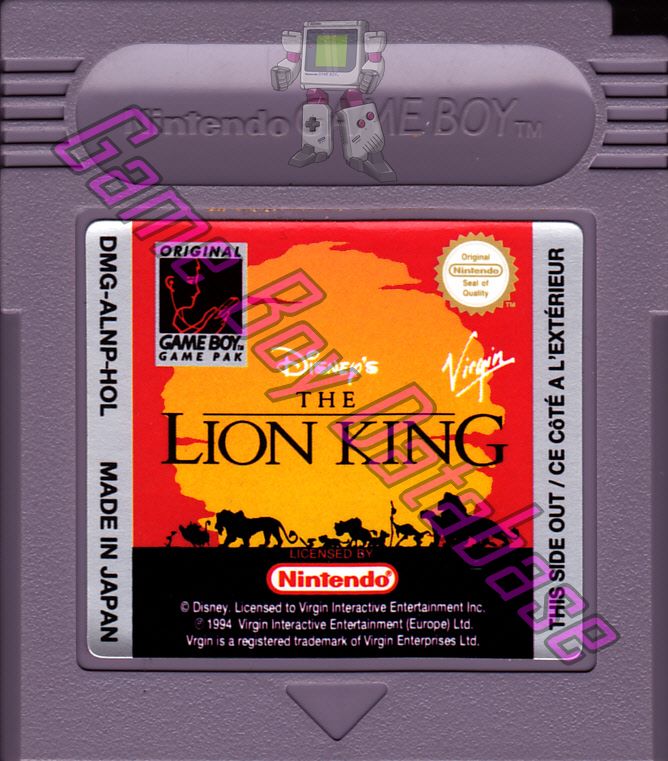 Lion King (Disney's the) HOL Cartridge