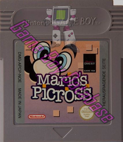 Mario's Picross NOE-1 Cartridge