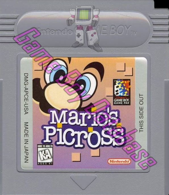 Mario's Picross USA Cartridge