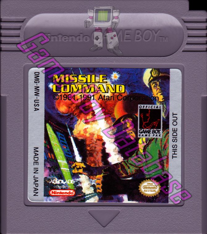 Missile Command USA Cartridge