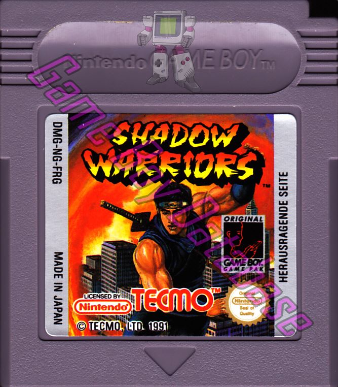 Shadow Warriors Ninja gaiden FRG Cartridge