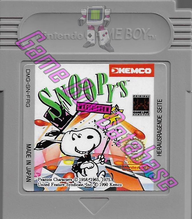 Snoopy's Magic Show FRG Cartridge