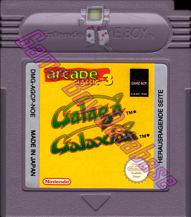 Arcade Classic no.3 Galaga - Galaxian NOE Cartridge