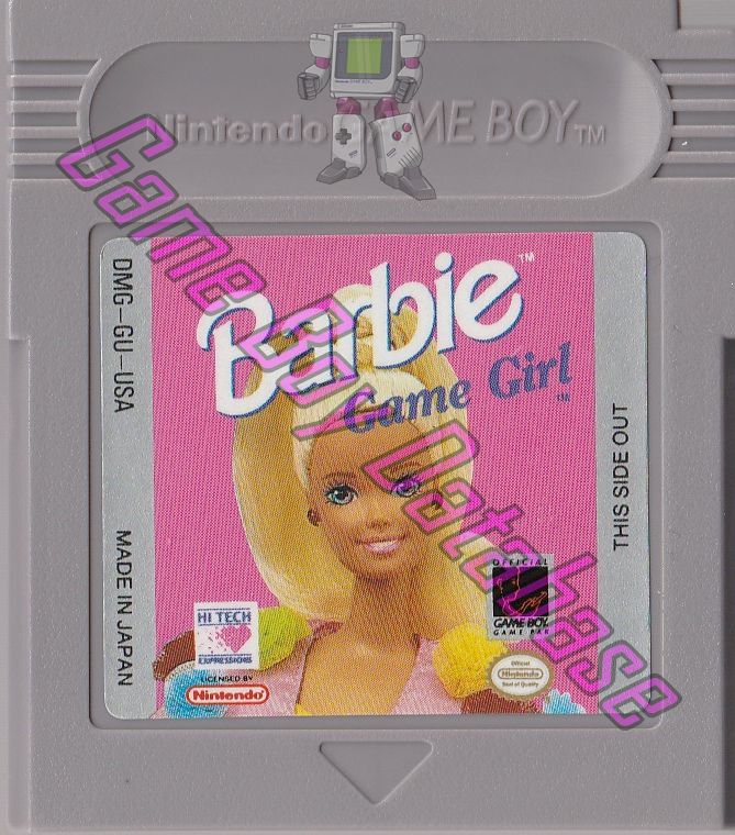 Barbie Game Girl USA Cartridge