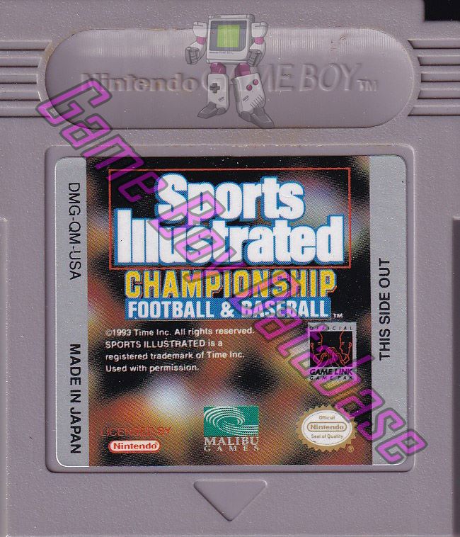 Sports Illustrated Championship Football & Baseball USA Cartridge