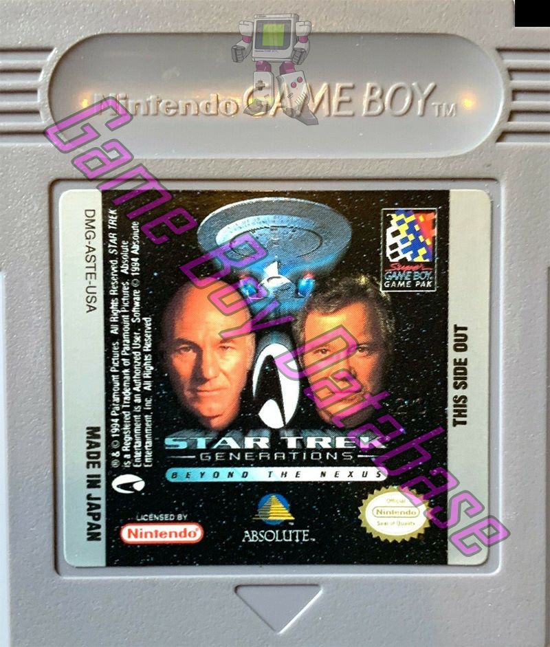 Star Trek Generations Beyond the Nexus USA Cartridge