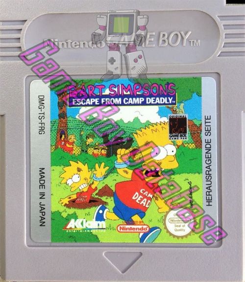 Bart Simpson's Escape from Camp Deadly FRG Cartridge