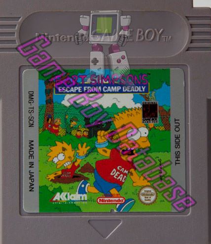 Bart Simpson's Escape from Camp Deadly SCN Cartridge