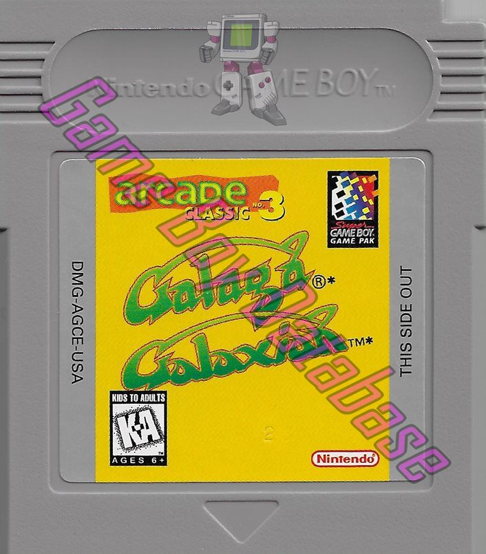 Arcade Classic no.3 Galaga - Galaxian USA Cartridge