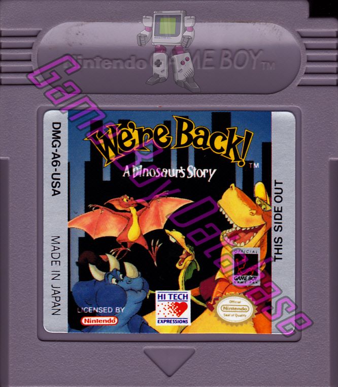 We're Back!: a Dinosaurs Story USA Cartridge