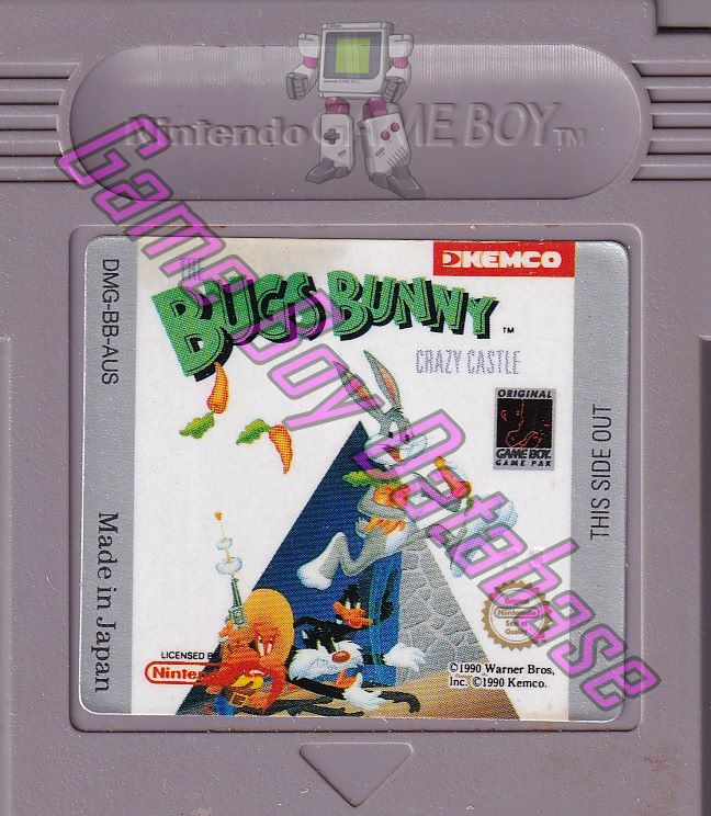 Bugs Bunny the Crazy Castle AUS Cartridge