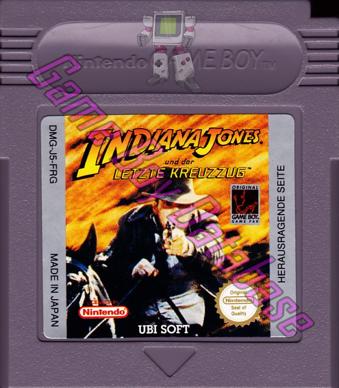 Indy Indiana Jones und der Letzte Kreuzzug FRG-1 Cartridge