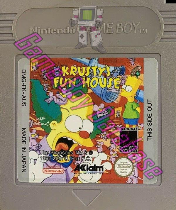 Krusty's Fun House AUS Cartridge