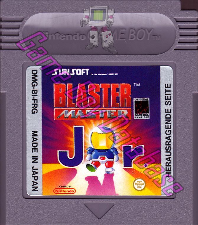 Blaster Master Junior FRG Cartridge