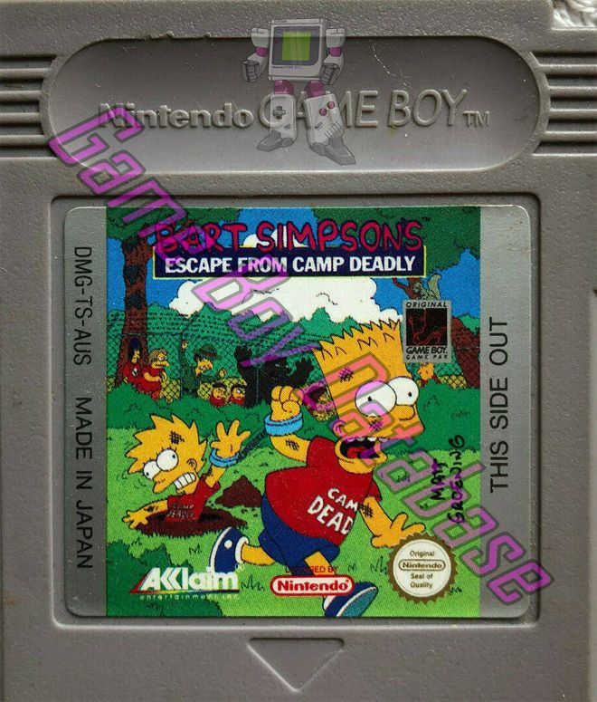 Bart Simpson's Escape from Camp Deadly AUS Cartridge