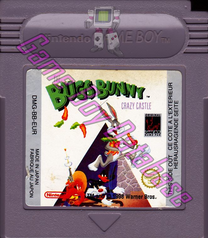 Bugs Bunny the Crazy Castle NFAH Cartridge