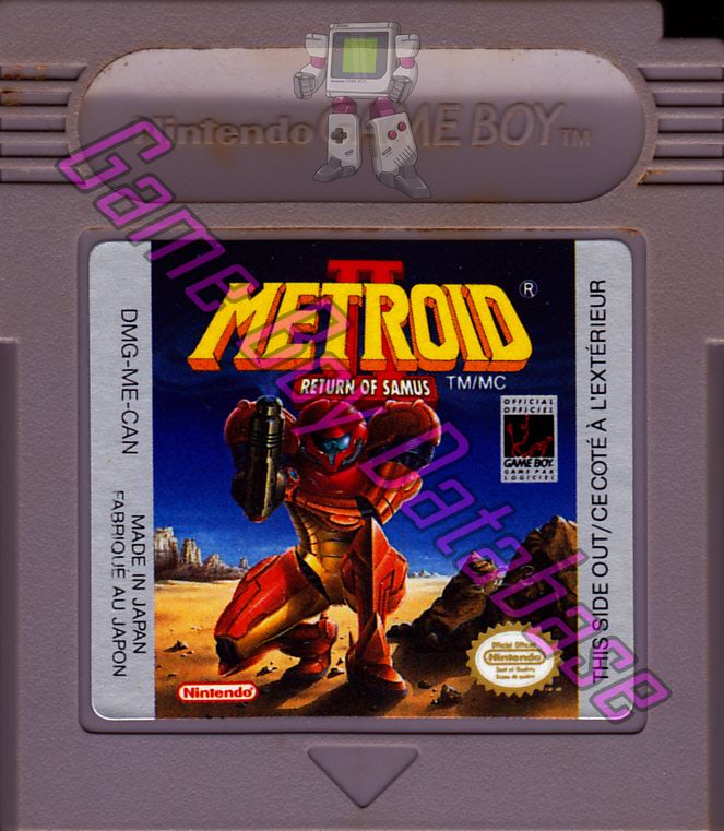 Metroid II Return of Samus CAN Cartridge