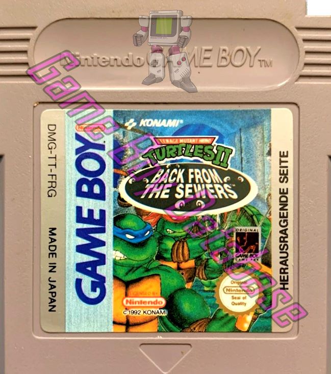 Teenage Mutant Hero Turtles II Back from the Sewers FRG Cartridge