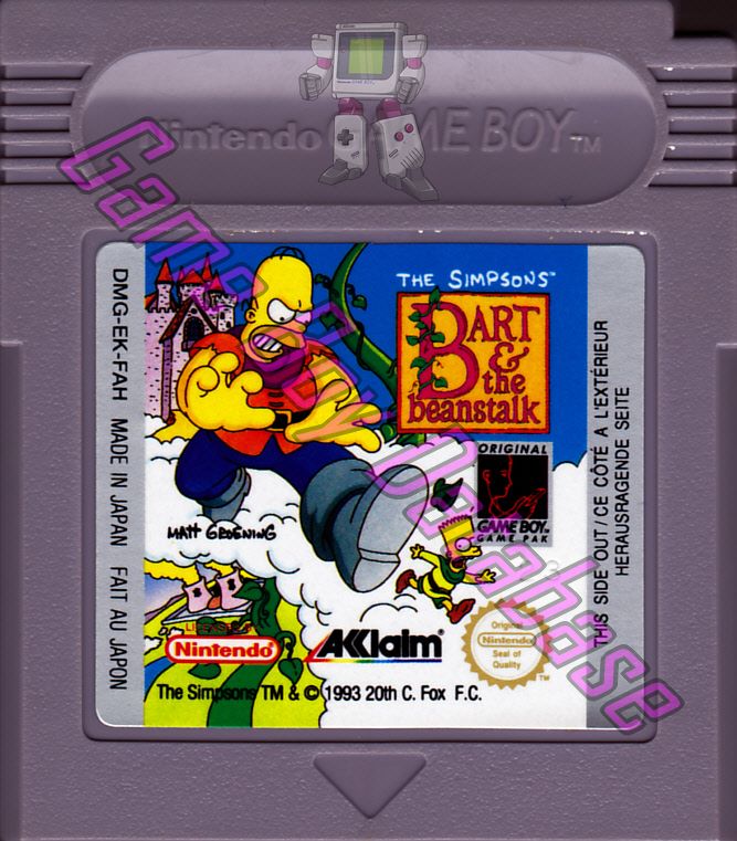 Simpsons Bart & the Beanstalk (the) FAH Cartridge