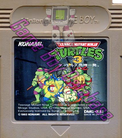 Teenage Mutant Ninja Turtles 3 Turtles Kiki Ippatsu JPN Cartridge