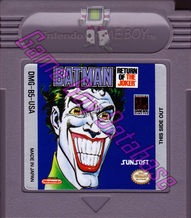 Batman Return of the Joker USA Cartridge