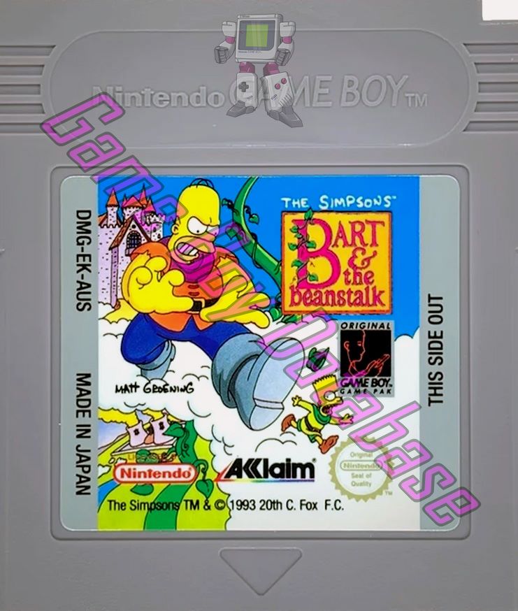 Simpsons Bart & the Beanstalk (the) AUS Cartridge