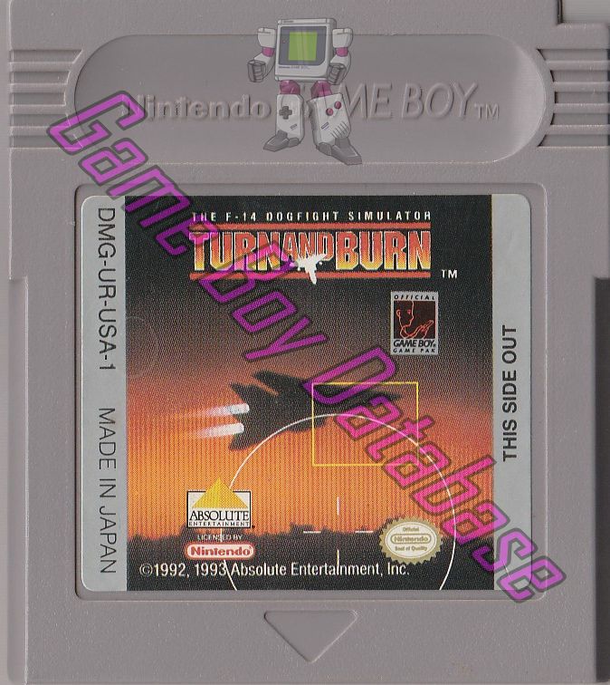 Turn and Burn (the F-14 Dogfight Simulator) USA-2 Cartridge