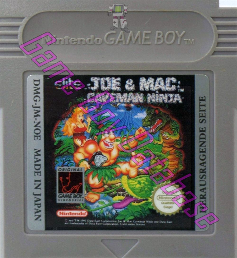 Joe & Mac Caveman Ninja NOE Cartridge