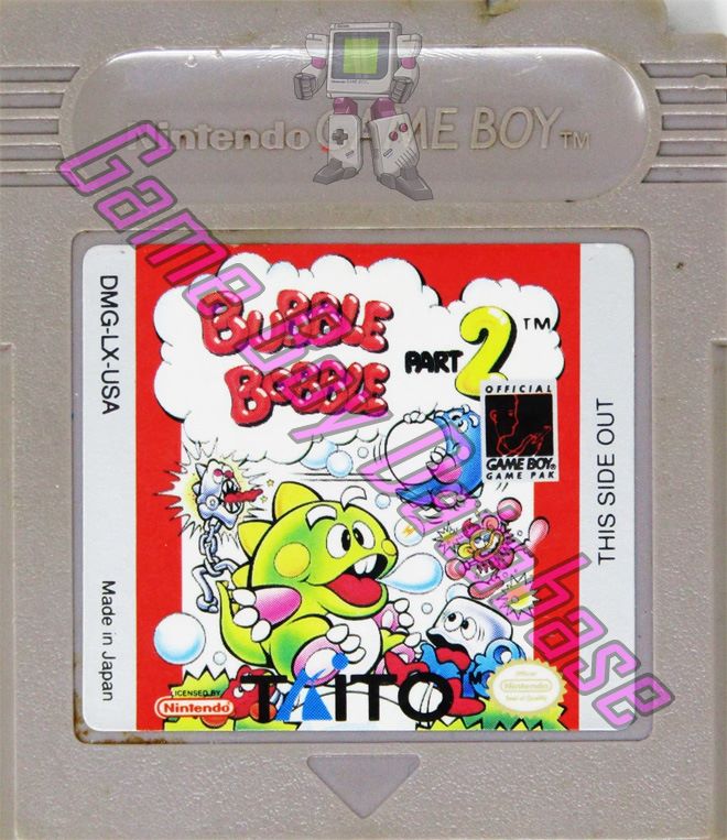 Bubble Bobble Part 2 USA Cartridge