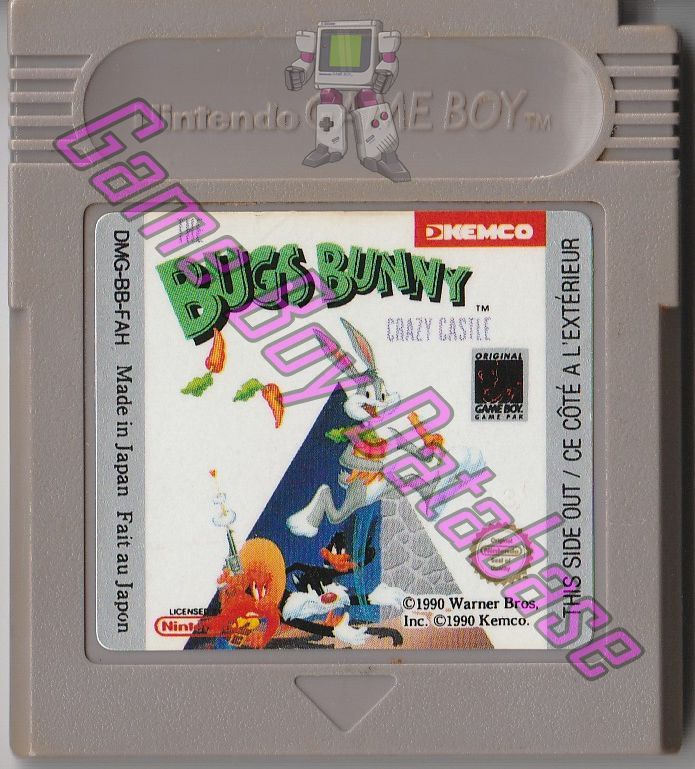 Bugs Bunny the Crazy Castle FAH Cartridge