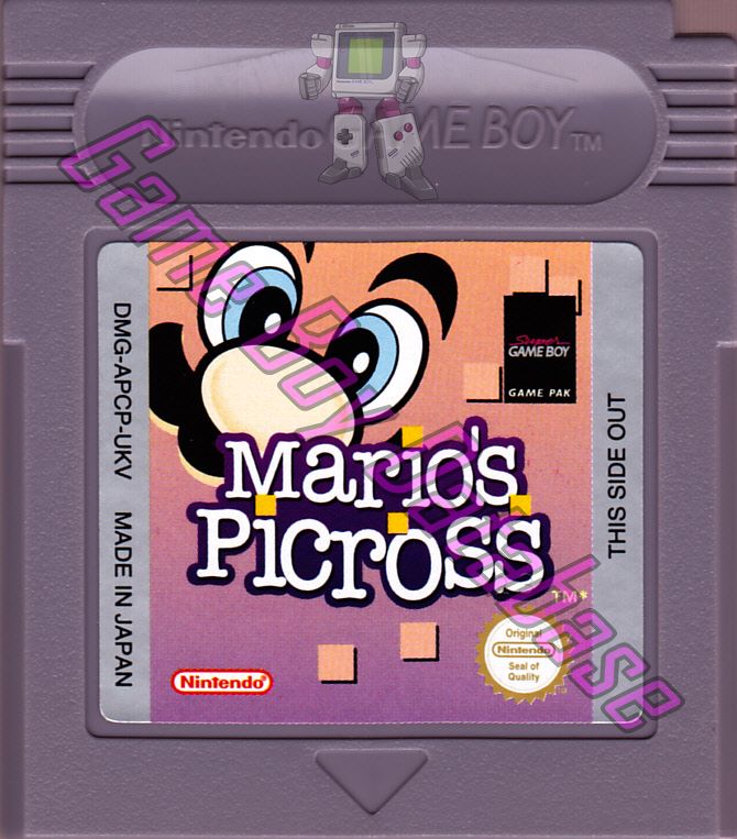 Mario's Picross NNOE-1 Cartridge