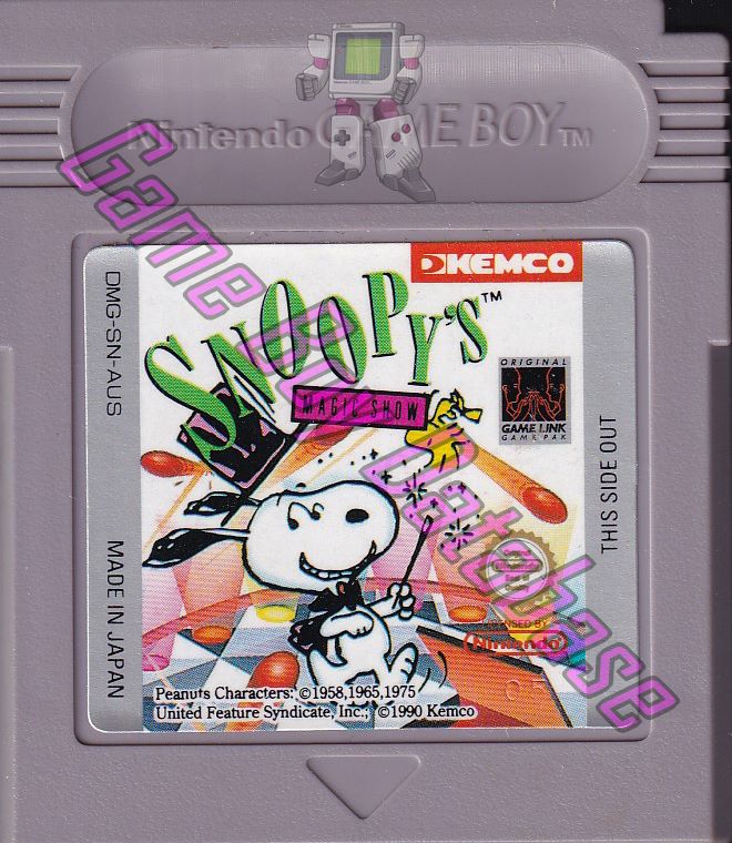 Snoopy's Magic Show AUS Cartridge