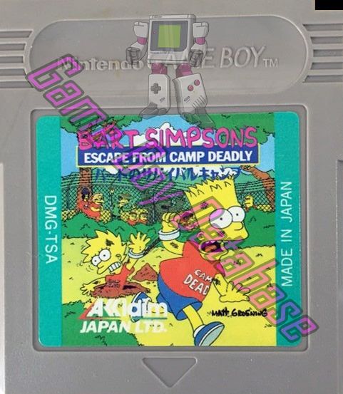 Bart Simpson's Escape from Camp Deadly JPN Cartridge