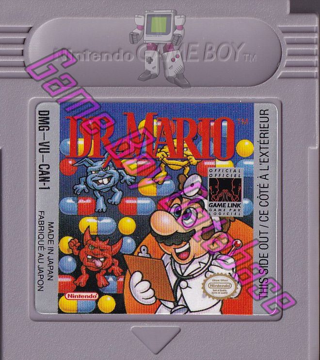 Dr. Mario CAN-1 Cartridge