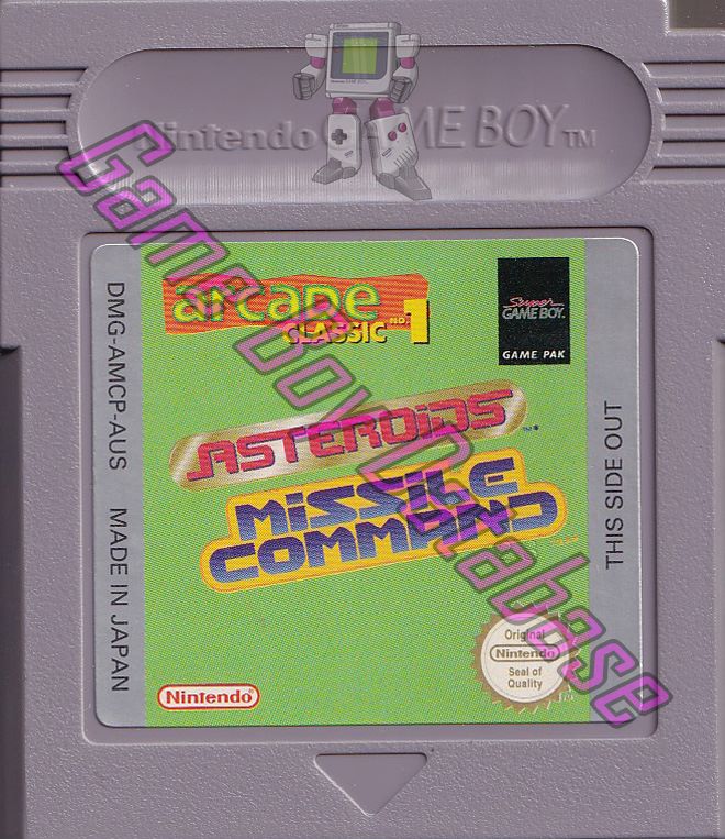 Arcade Classic no.1 Asteroids - Missile Command AUS Cartridge