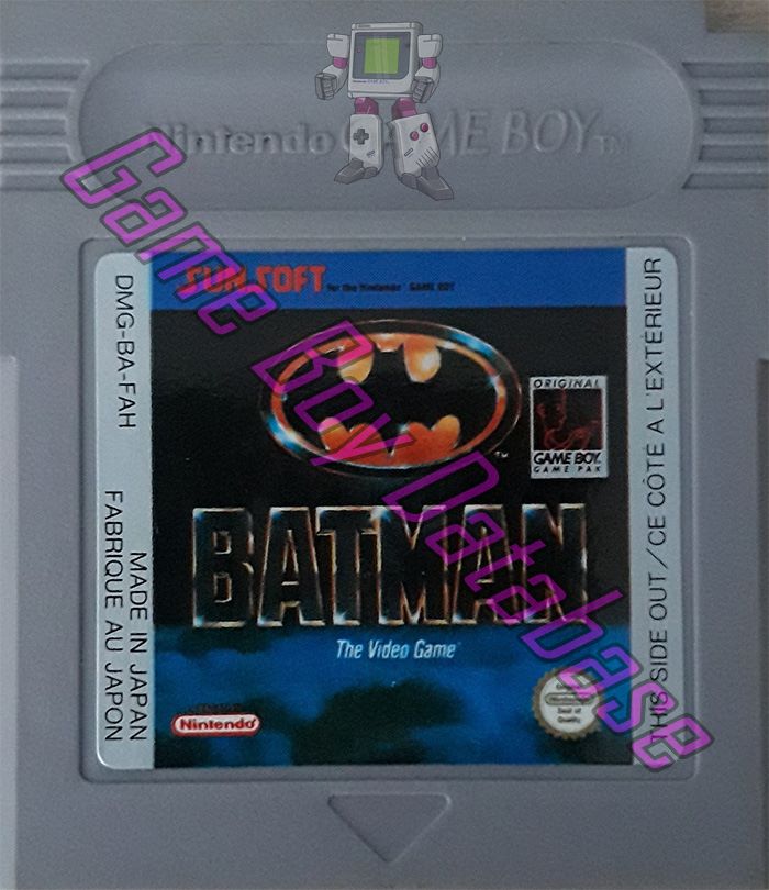 Batman the Video Game FAH Cartridge