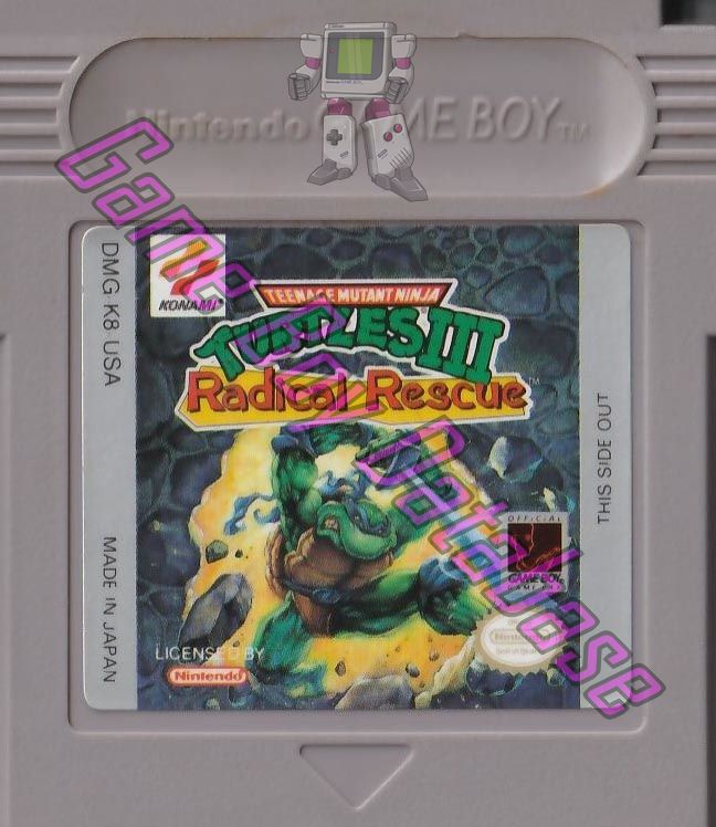 Teenage Mutant Ninja Turtles III Radical Rescue USA Cartridge