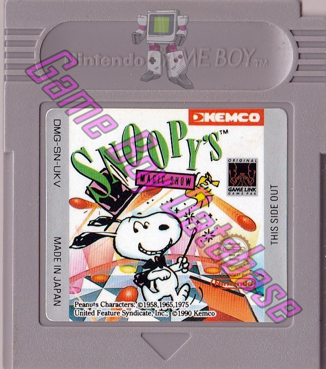 Snoopy's Magic Show UKV Cartridge