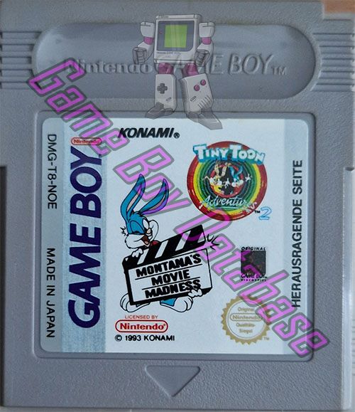 Tiny Toon Adventures 2 Montana's Movie Madness NOE Cartridge