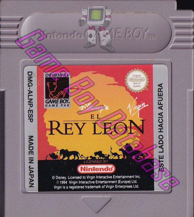 Rey Leon (Disney el) ESP Cartridge