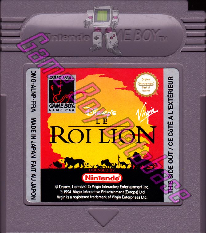 Le roi Lion (Disney) FRA Cartridge