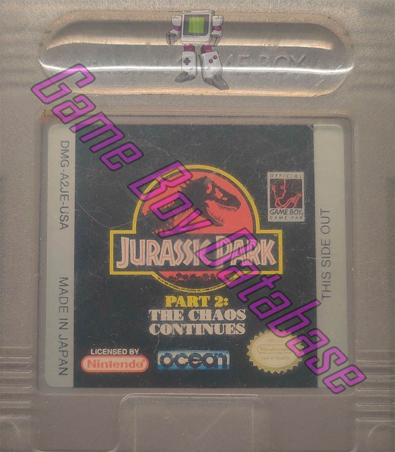 Jurassic Park Part 2: the Chaos Continues USA Cartridge