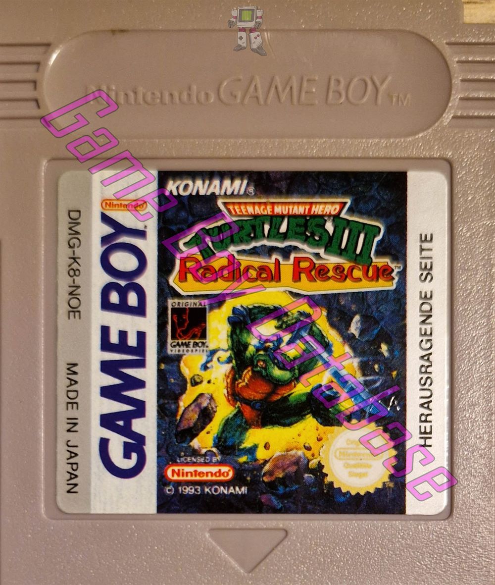 Teenage Mutant Hero Turtles III Radical Rescue NOE Cartridge