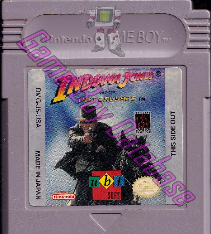 Indiana Jones and the Last Crusade USA Cartridge