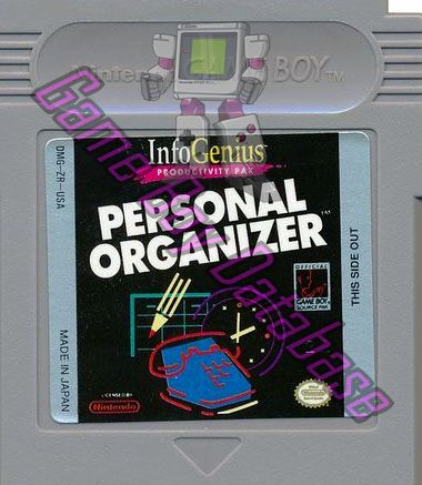 InfoGenius Personnal Organizer and Phone Book USA Cartridge