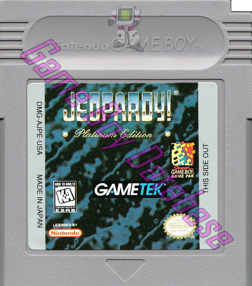 Jeopardy Platinum Edition USA Cartridge