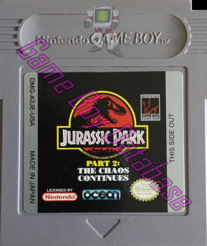 Jurassic Park Part 2: the Chaos Continues USA Cartridge